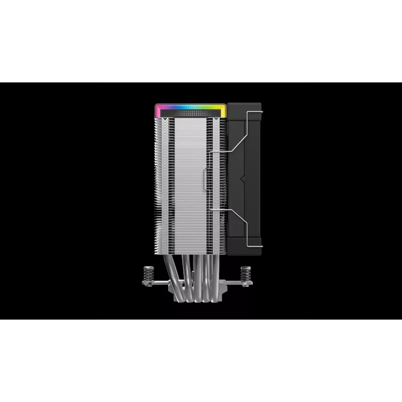 Dzesētājs DeepCool AK500S Digital SE — 120 mm ventilators, atbalsta LGA1700/AM5/AM4 un Intel LGA115x/1200 ligzdas, melns