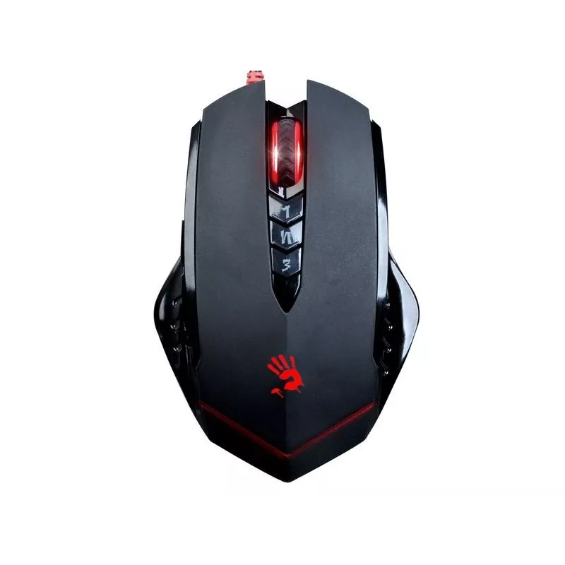 Spēļu pele A4Tech Bloody V8m — 3200 DPI, 8 pogas, V-Track optiskā, USB Type-A, melna