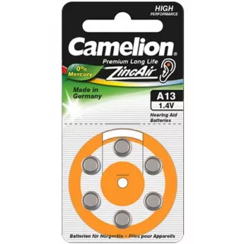Cinka gaisa elementi Camelion A13/DA13/ZL13, 6 gab.