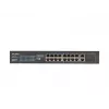 Nepārvaldāms slēdzis LANBERG RSFE-16P-2C-150 — 18 portu Gigabit, 16 PoE+/2 SFP, 150 W kopā, 1U statīvs, metāls, melns