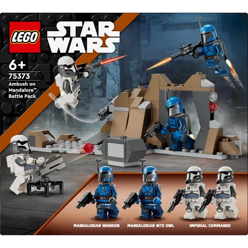 Konstruktors LEGO Star Wars Ambush on Mandalore Battle Pack 75373 — 4 minifigūras, 109 detaļas, vecums 6+