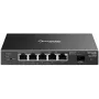 Tīkla slēdzis TP‑LINK SG2206MP L2 Gigabit Ethernet PoE 5 portu (5x Gigabit, 1x SFP, PoE+ 4 porti, 63W jaudas budžets)