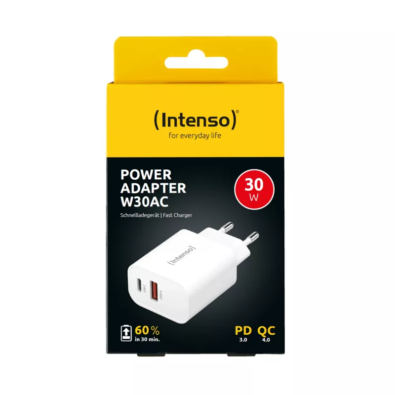 Iekštelpu lādētājs Intenso POWER ADAPTER USB-A/USB-C/7803012 Ātrā uzlāde 20V