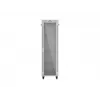 19 collu 42U LANBERG stāvošs statņu skapis 600×600 mm pelēks ar stikla durvīm un LCD (plakanā iepakojumā)