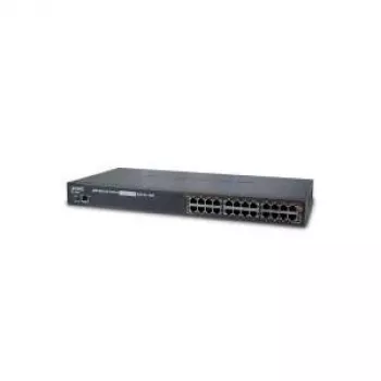 Pārvaldīts komutators PLANET POE1200G 24 portu Gigabit Ethernet ar barošanu caur Ethernet 1U zils
