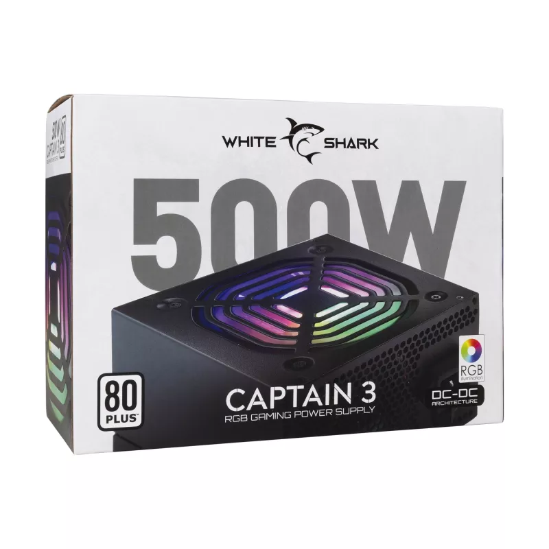 Barošanas bloks White Shark GPSU-W500F Captain 3 500W