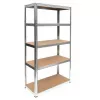 Topeshop Uzglabāšanas plaukts G9030 dārza instrumentu uzglabāšanas plaukts, brīvi stāvošs, cinkots tērauds, MDF