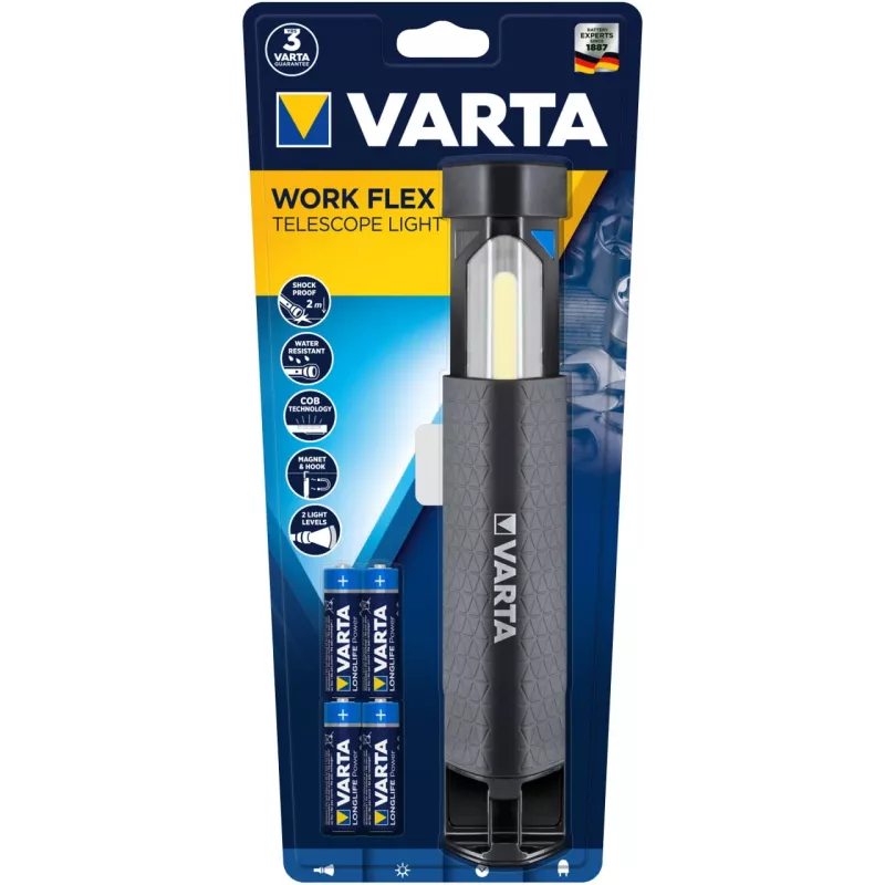 LED darba gaisma Varta Work Flex Melns 250 lm IPX4
