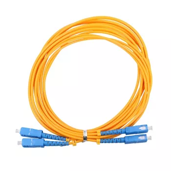 Optiskās šķiedras kabelis Extralink EX.3586 1 m FTTH G.652D SC-SC duplekss dzeltens