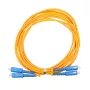 Optiskās šķiedras kabelis Extralink EX.3586 1 m FTTH G.652D SC-SC duplekss dzeltens