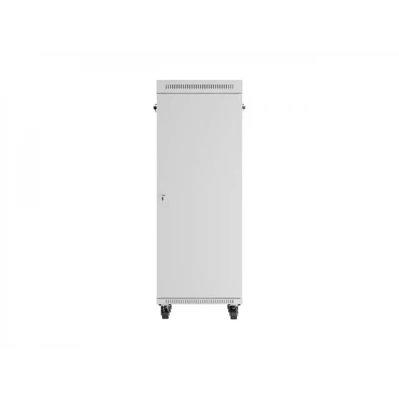 19 collu 32U LANBERG stāvošais rack skapis 600×800 mm pelēks ar stikla durvīm un LCD (plakanais iepakojums)