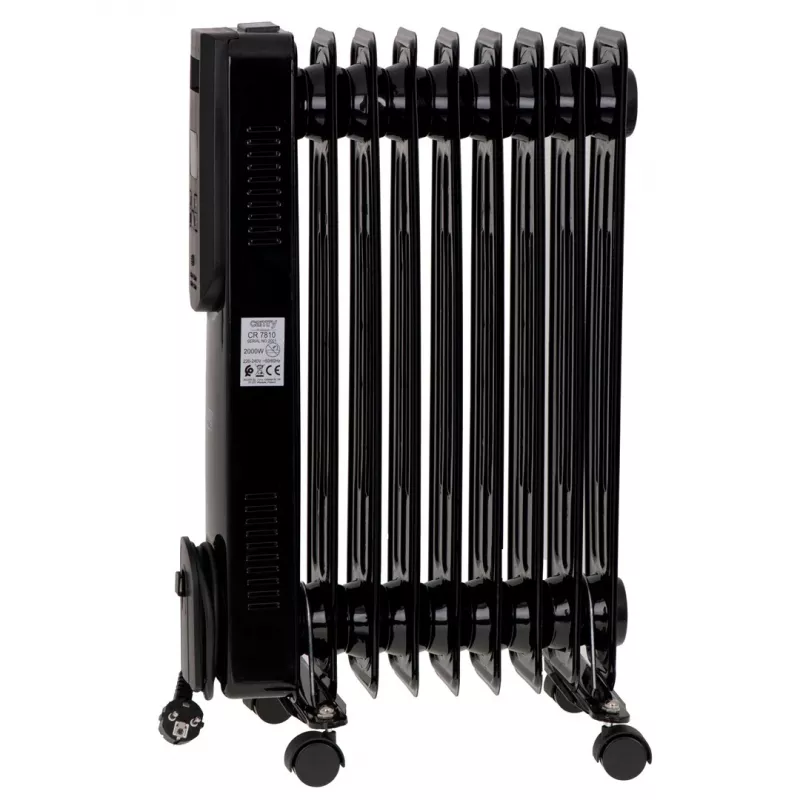 Camry | Sildītājs | CR 7810 | Eļļas radiators | 2000 W | Jaudas līmeņu skaits 3 | Melns