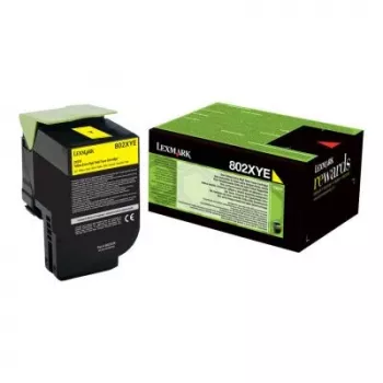 Lexmark 802XYE dzeltenā tonera kasetne 80C2XYE 3000 lapu