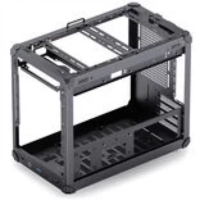 Jonsbo C6 MAX PC korpuss, mini korpuss, Micro-ATX, rūdīts stikls - melns