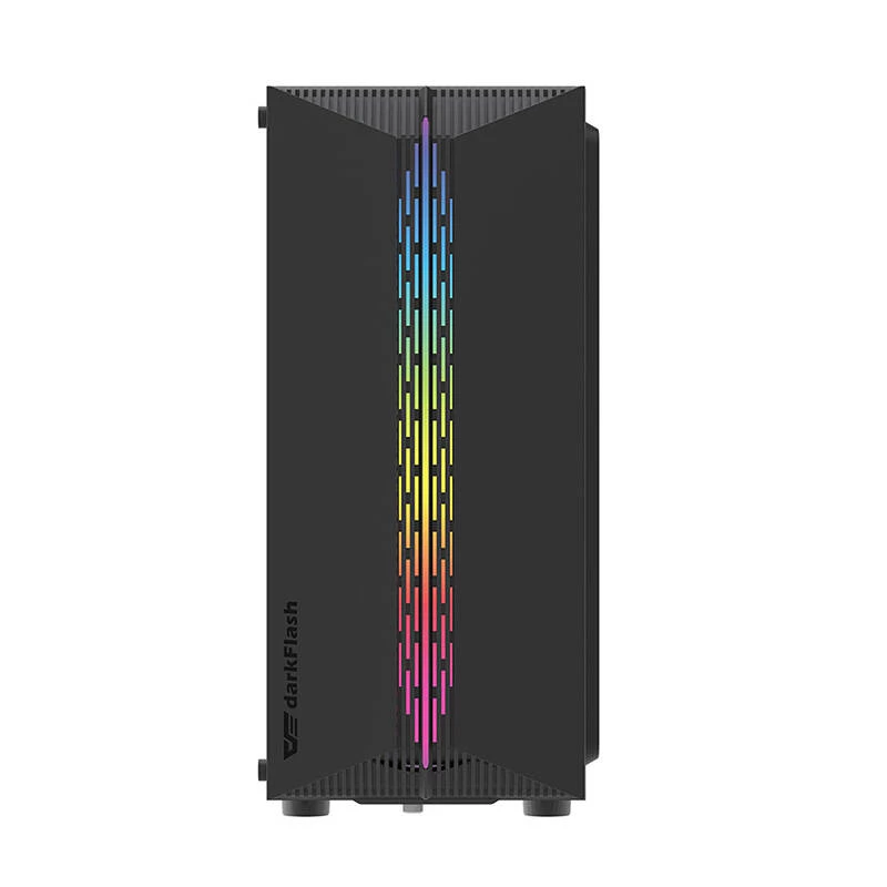 Darkflash DK151 LED datora korpuss (melns) + 3 RGB ventilatori