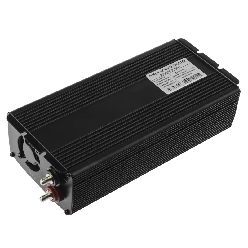 Automašīnas sprieguma pārveidotājs zaļa Cell INV16 500 W, DC 12 V uz AC 230 V, 50 Hz, USB ports, aktīvā dzesēšana, melns