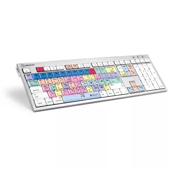 Tastatūra Logickeyboard LKB-PPROCC-CWMU-FR Office USB AZERTY franču valodai, balta