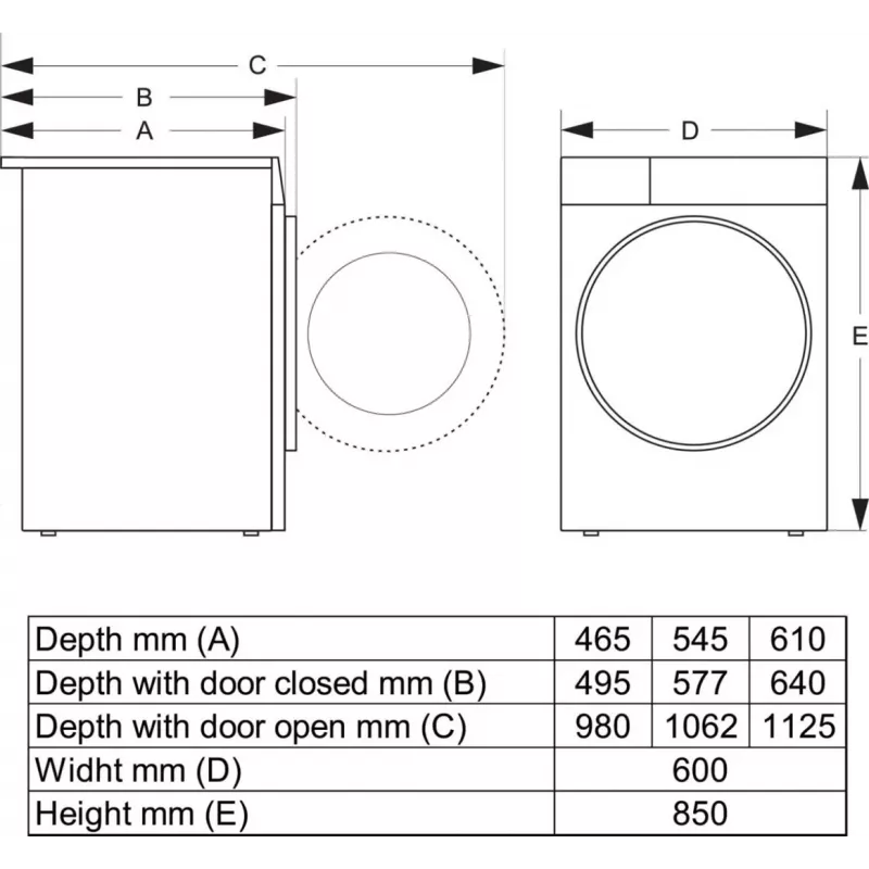 Brīvi stāvoša veļas mazgājamā mašīna Gorenje WPNEI84SASWIFI/PL 8 kg 1400 apgr./min WiFi balta, invertora motors