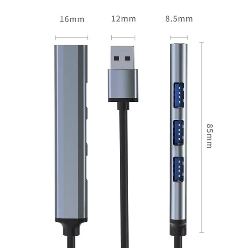 USB centrmezgls QOLTEC 53793 — USB 3.0 ieeja, 3× USB 2.0 pieslēgvietas