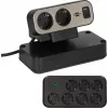 Power Extension Brennenstuhl 1153580210 2m 9 AC Outlets Indoor Melns Silver