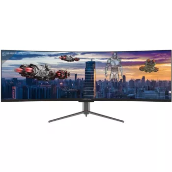 LC-Power LC-M49-DQHD-120-C-Q LED displejs 124,5 cm (49 inch) 5120 x 1440 pikseļi UltraWide Quad HD QLED Melns (LC-M49-DQHD-120-C-Q)