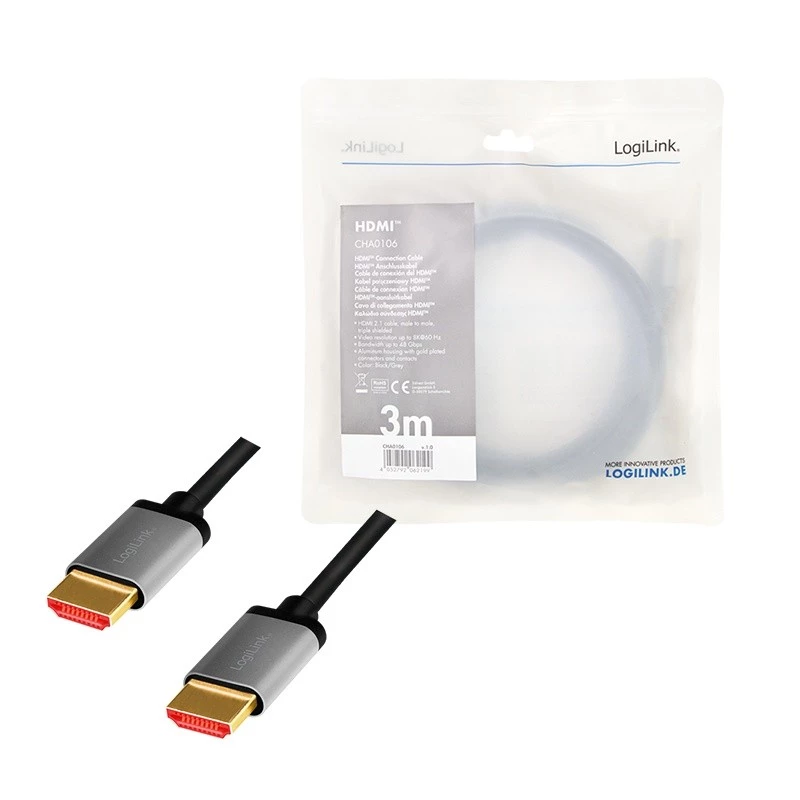 HDMI kabelis LogiLink CHA0106 3m