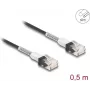 Tīkla kabelis DeLOCK RJ45 0.5m Cat.6A UTP Melns