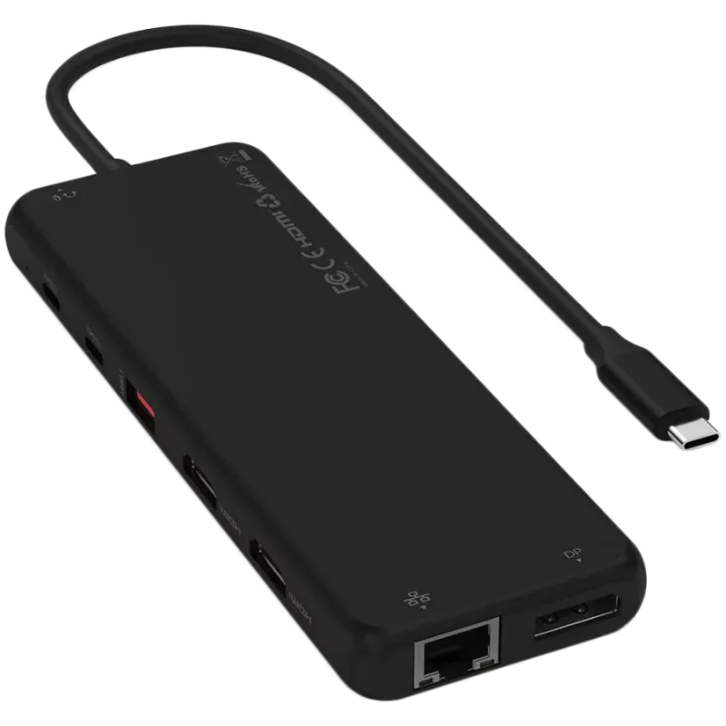Daudzportu USB-C adapteris Satechi ST-P3D13K 13-in-1 ar trīskāršā displeja atbalstu
