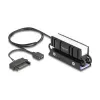 Heatsink DELOCK 18460 for M.2 SSD 2280 — Aluminium/Copper, RGB 5V, Melns