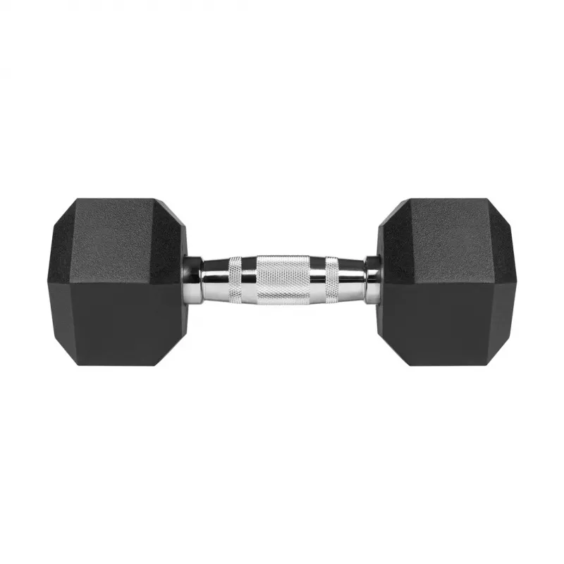 REBEL ACTIVE gumjotas čuguna hanteles 2x8 kg