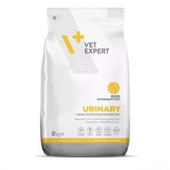 Sausā suņu barība VETEXPERT Urinary Turkey 2 kg – veterinārā diēta pieaugušiem suņiem, struvīta akmeņu profilaksei, bez glutēna un sojas