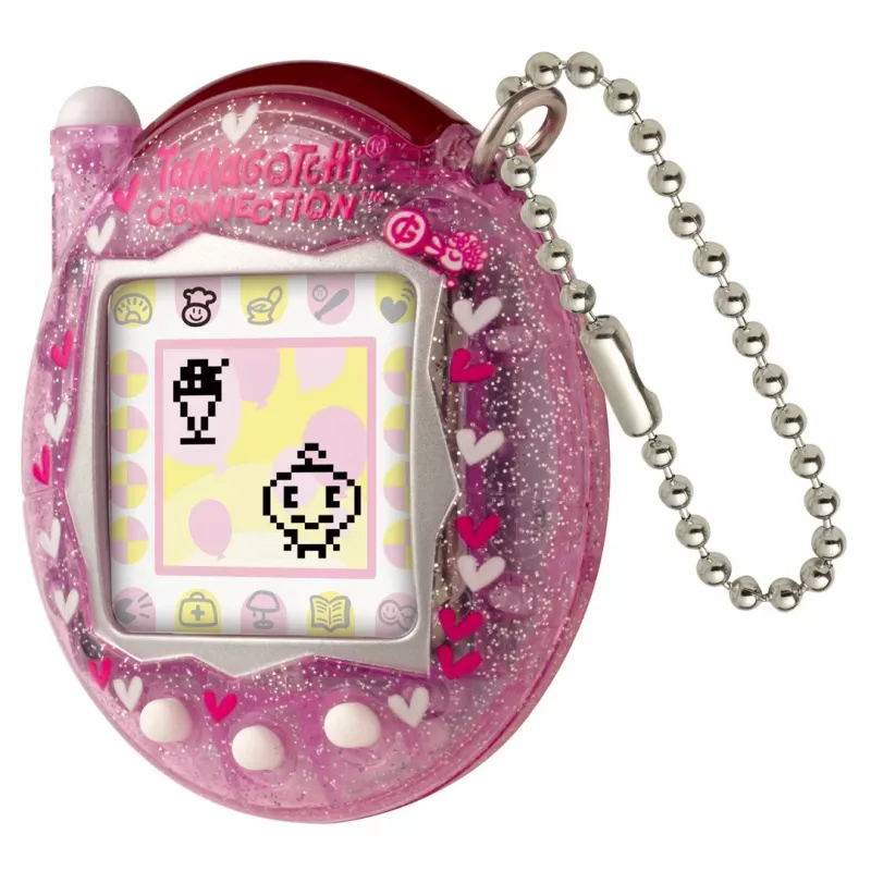 Rokas digitālais mīlulis Bandai Tamagotchi Connection Pink Glitter — virtuāla mīluļa rotaļlieta
