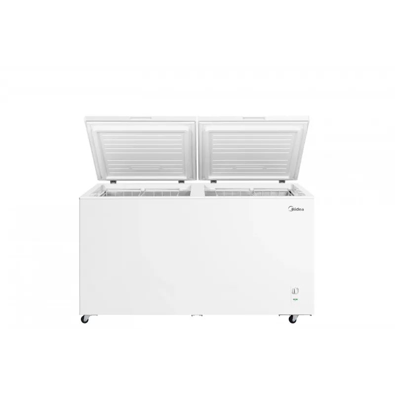 Lādes saldētava Midea MDRC698FEE01 – 508 L, energoefektivitātes klase E, brīvi stāvoša, 83 cm augstums, balta
