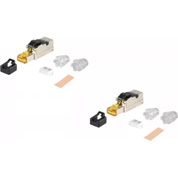 RJ45 Cat.8.1 Tīkla Savienotājs ShiverPeaks BS08-45001-2 Metāla, Konfigurējams Uzstādīšanas Vietā