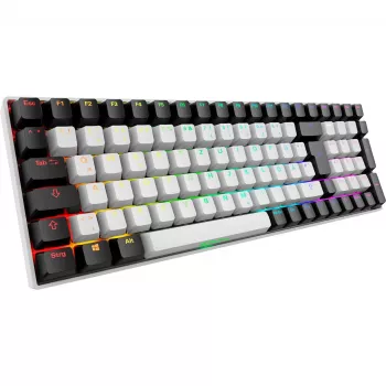Sharkoon SKILLER SGK50 S2 White DE-Layout Gateron Yellow tastatūra