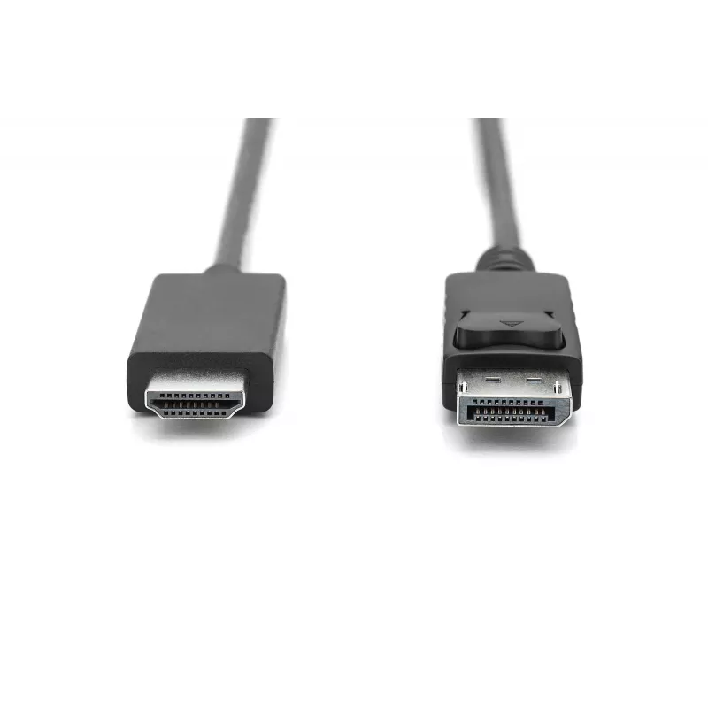 Adapterkabelis Displayport 1.2 ar fiksatoru 4K 60Hz UHD Tip DP/HDMI A M/M melns 2 m