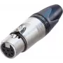Neutrik XLR savienotāja ligzda, taisna, polu skaits: 7, sudraba NC7FXX 1 gab. (NC7FXX)