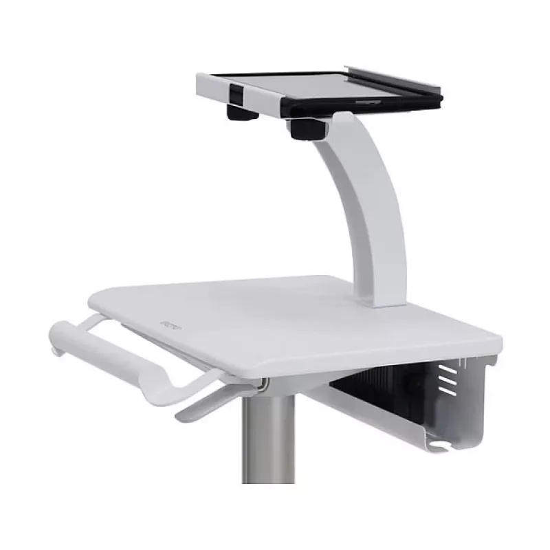 Ergotron planšetdatoru ratiņi, SV10 - ratiņi planšetdatoram / tastatūrai - medicīnas - metāla - balta, alumīnija - ekrāna izmērs: līdz 30,5 cm (līdz 12 collām)
