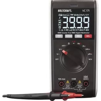VOLTCRAFT VC171 rokas multimetrs digitālais CAT III 600 V Displejs (skaitījumi): 4000 (VC-12232390)
