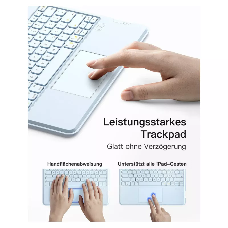 Tastatūra Inateck KB04118_BLUE iPad Air 6 Pro 12 13