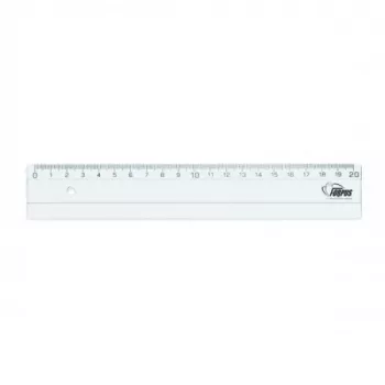 Lineāls Forpus, plastmasas, caurspīdīgs, 20 cm 1225-020
