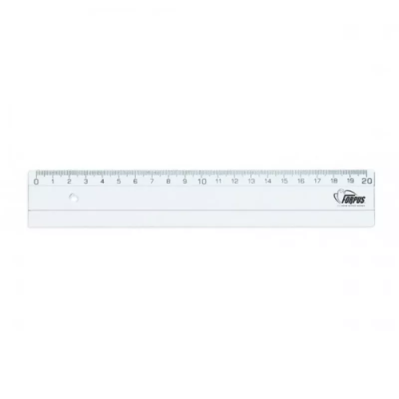 Lineāls Forpus, plastmasas, caurspīdīgs, 20 cm 1225-020