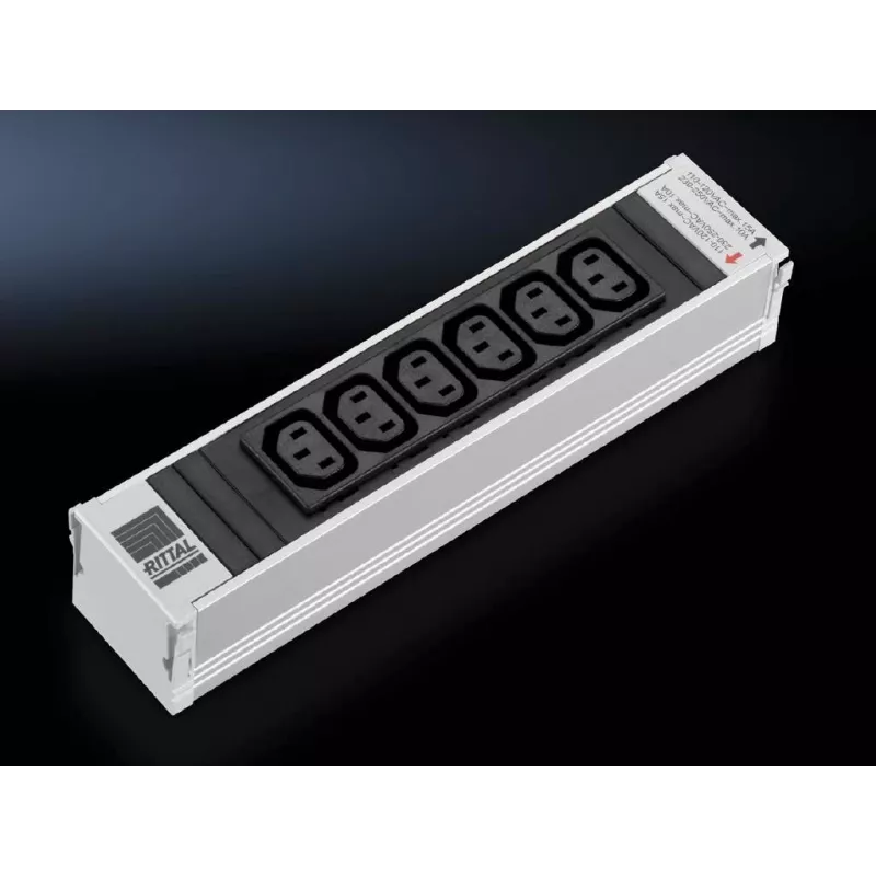 Rittal 48,30cm (19) Network Cabinet-Power Strip IEC Appliance-Socket Outlet C13 10A 7856.080 (7856.080)
