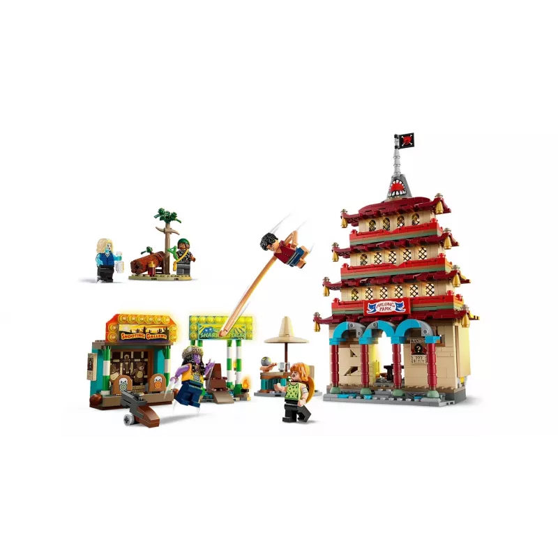 LEGO komplekts One Piece Arlong Park 75638 — 926 gab., 5 minifigūras, ieteicamais vecums 9+, detalizēta ainava