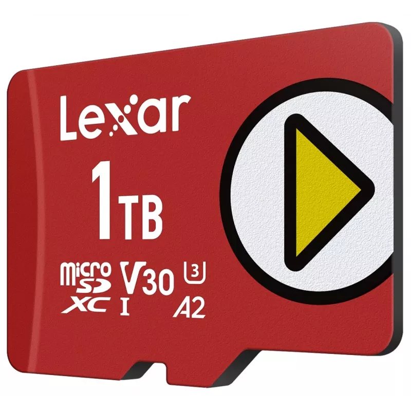 MicroSDXC atmiņas karte Lexar 1 TB UHS‑I Class 10 U3 V30 Lasīšana 205 MB/s Rakstīšana 140 MB/s (sarkana)