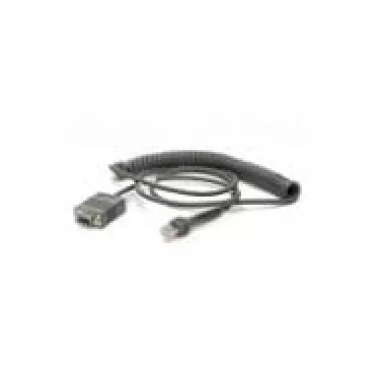 Zebra CBA-RF2-C09ZAR seriālais kabelis, melns, 2,8 m, RS232 DB9