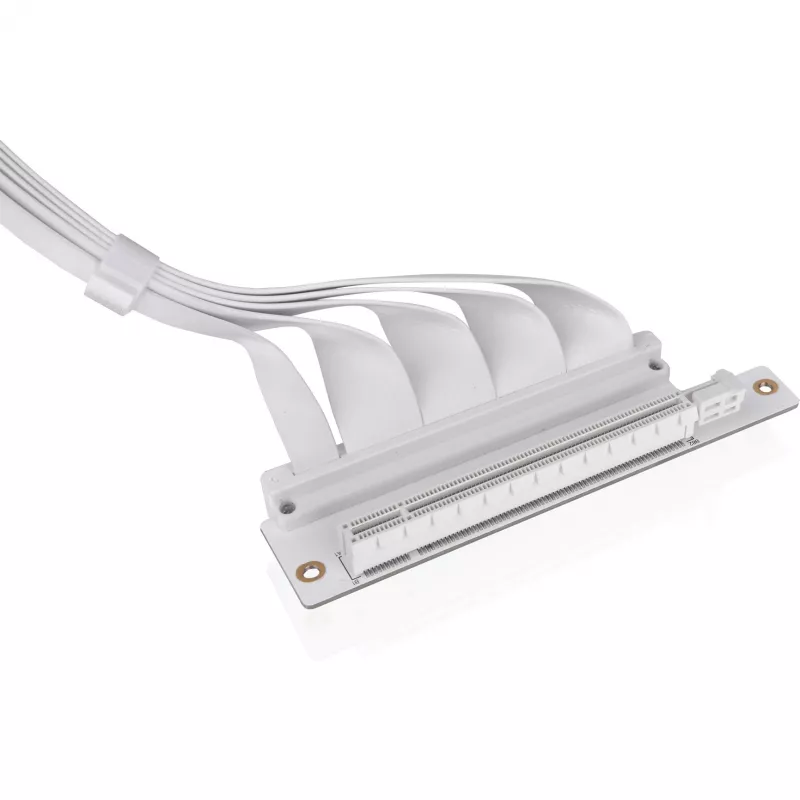 Thermaltake PCI-E 4.0 Dual 90 grādu rizera kabelis, 40 cm, balts (AC-077-CO6OTN-C1)