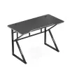 Spēļu galds huzaro Hero 1.6 Melns — taisns MDF/oglekļa galda virsma 1200×600×750 mm, metāla rāmis