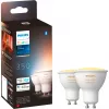 LED GU10 lamp twin pack with Hue Bridge – Philips Hue balta Ambiance, replaces 35W