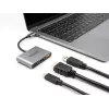 DeLOCK 61071 video kabeļa adapteris 0,1 m USB Type-C USB Type-C USB Type-A HDMI pelēks